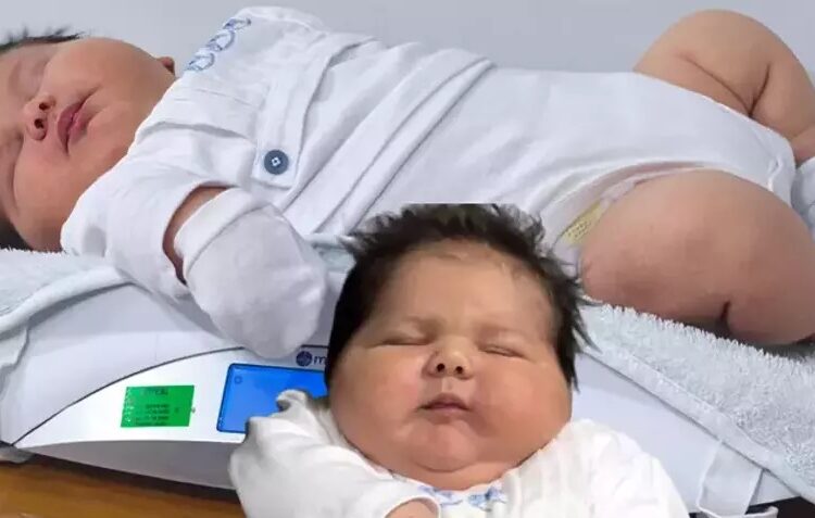 İnegöl’de bir bebek 6 kilo 150 gram olarak dünyaya geldi