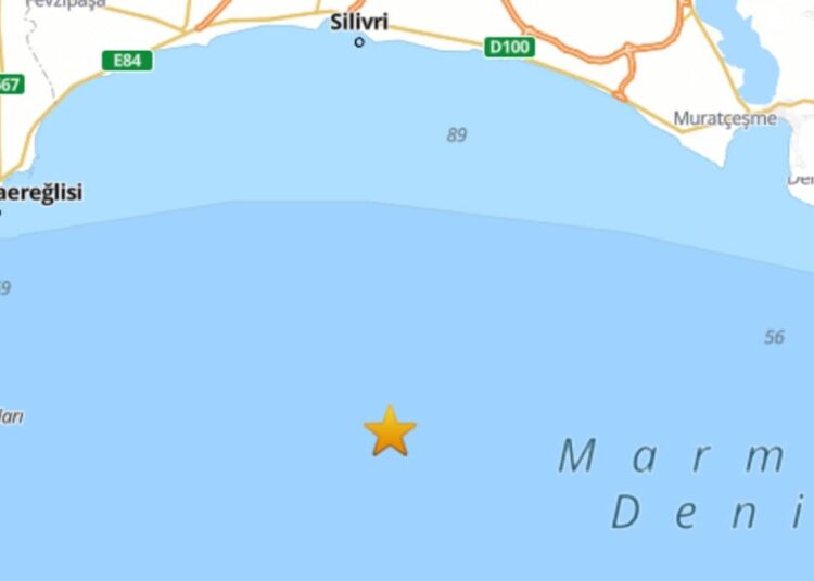 Silivri açıklarında deprem meydana geldi 1 Silivri açıklarında deprem meydana geldi