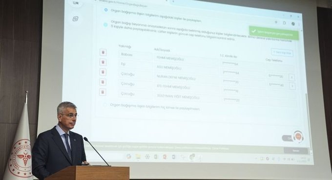 Sağlık bakanı e-Nabız'dan organlarını bağışladı 1 Sağlık bakanı e-Nabız’dan organlarını bağışladı