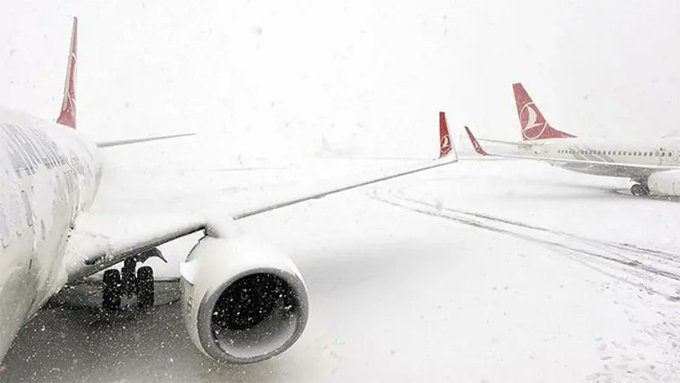 Kar, hava trafiğini de vurdu: THY, AJet ve Pegasus'tan onlarca iptal kararı 1 Kar, hava trafiğini de vurdu: THY, AJet ve Pegasus’tan onlarca iptal kararı