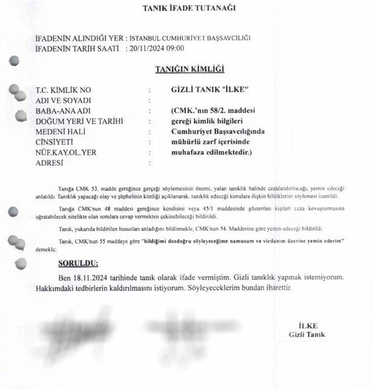 Özgür Özel: Gizli tanık Meşe'nin yerine ikame ettikleri İlke de tanıklıktan vazgeçti 2 Özgür Özel: Gizli tanık Meşe'nin yerine ikame ettikleri İlke de tanıklıktan vazgeçti