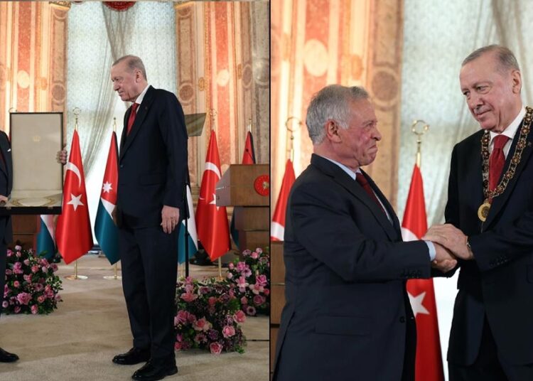 Ürdün’den Erdoğan’a en yüksek devlet nişanı