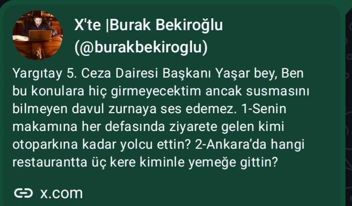 Önce Yargıtay Ceza Dairesi başkanını hedef aldı, sonra paylaşımını sildi 2 Önce Yargıtay Ceza Dairesi başkanını hedef aldı, sonra paylaşımını sildi
