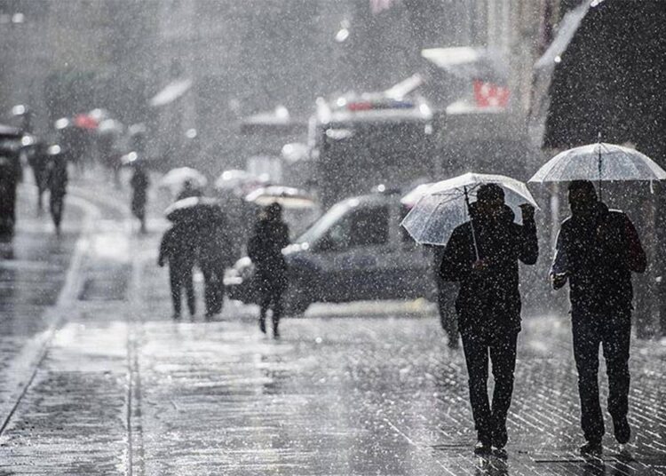 Meteoroloji'den 43 il için kar ve sağanak uyarısı 1 Meteoroloji’den kuvvetli yağış uyarısı