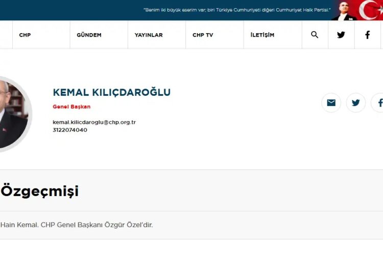 CHP'nin sitesini hackleyip 'Hain Kemal' yazdılar 1 CHP’nin sitesini hackleyip ‘Hain Kemal’ yazdılar