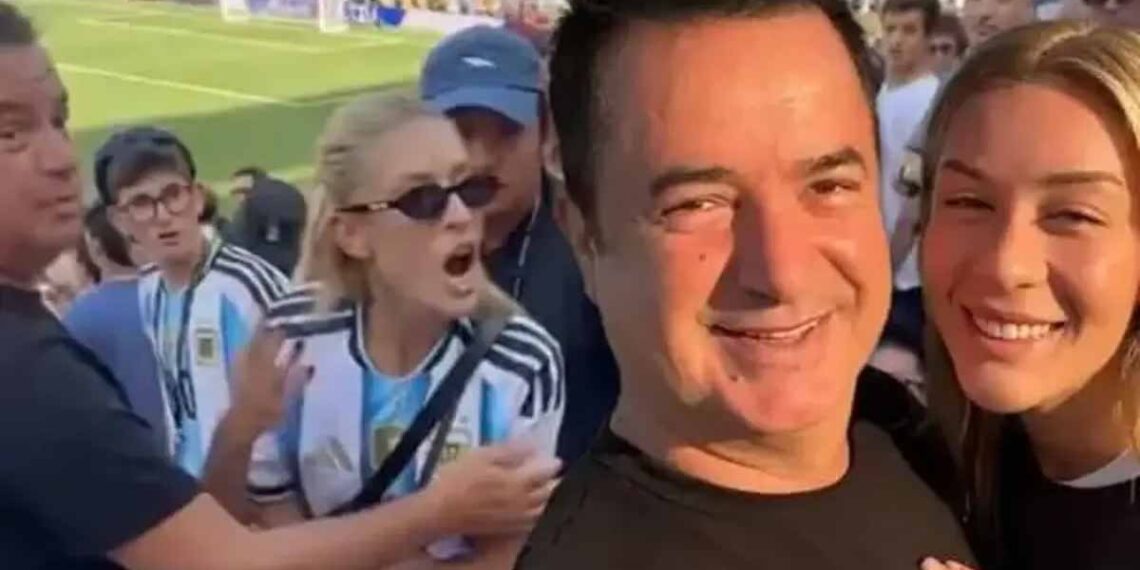 Acun Ilıcalı’nın eşi tribünde kavga çıkardı
